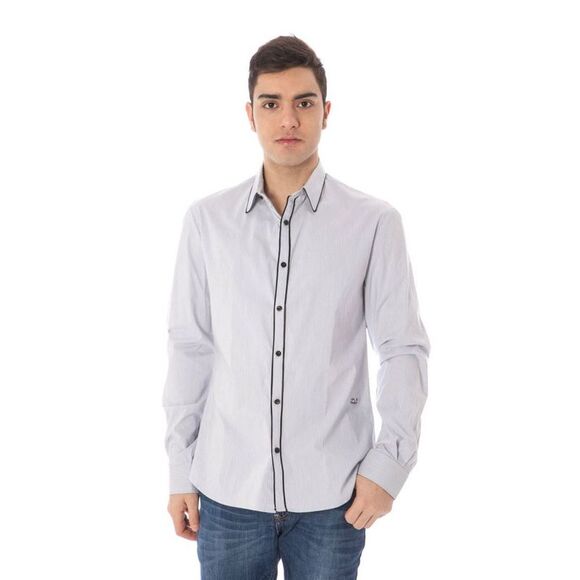 Costume National Blue Cotton Men's Shirt